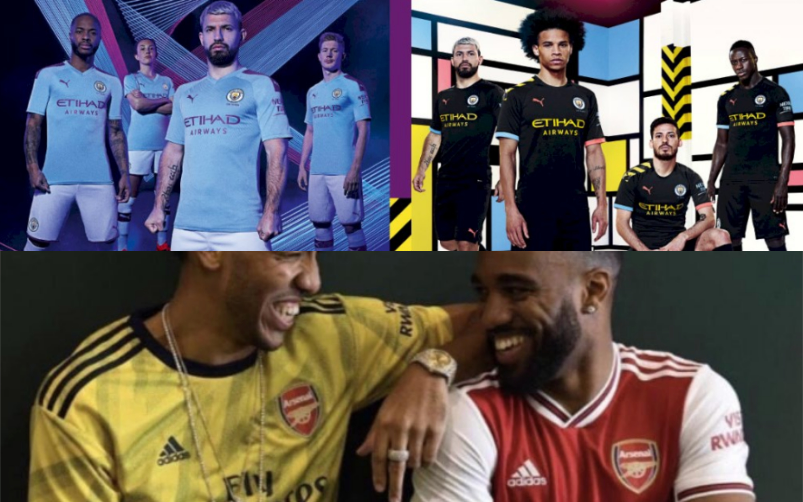 Man City, Arsenal Unveil New Jerseys