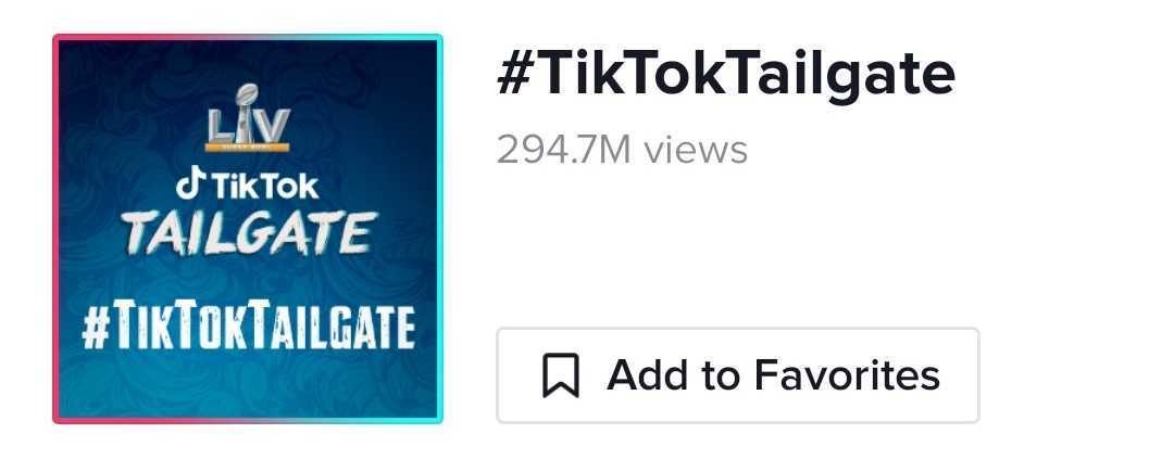 TikTokTailgate Views Stat